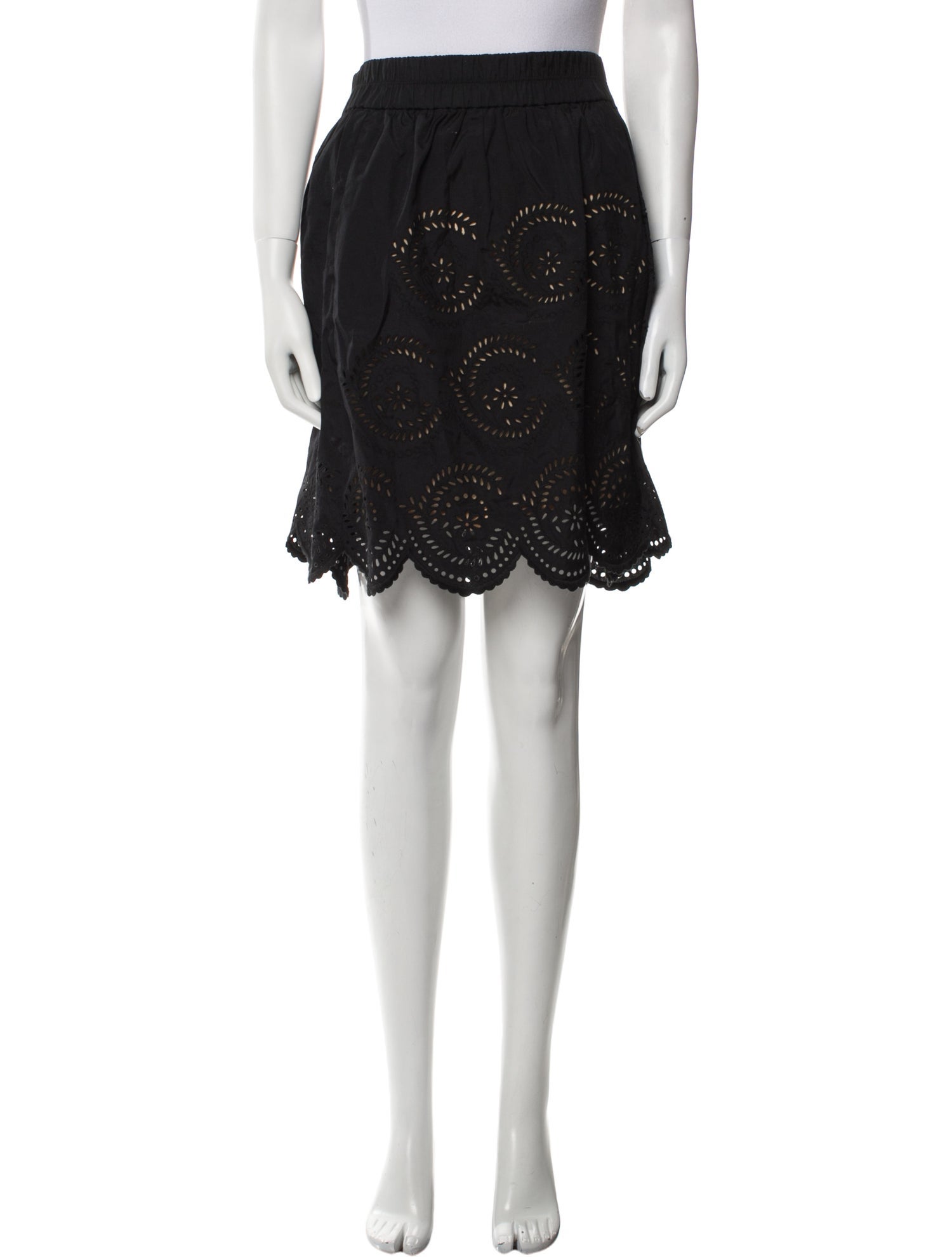 Marc Jacobs Eyelet Trim Knee-Length Skirt